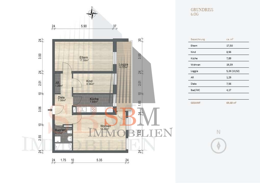Vielseitiges Investment in Aubing: 3-Zi.-Wohnung mit Weitblick – ideal für Anleger oder Eigennutzung - Grundriss